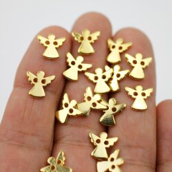30 Armband Verbinder Engel, Metallperle Engel Gold