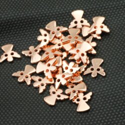 30 angel charms connector, Guardian Angel Connector for macrame bracelet, guardian angel - Rose Gold