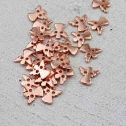 30 angel charms connector, Guardian Angel Connector for macrame bracelet, guardian angel - Rose Gold
