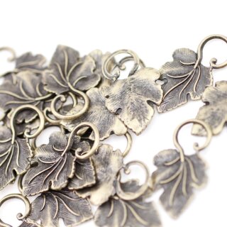 10 Blatt Charms, Anhnger, MetallCharms, Anhnger Blatt, Altmessing