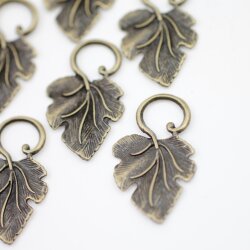 10 Blatt Charms, Anhänger, MetallCharms,...