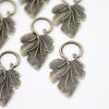 10 Blatt Charms, Anhänger, MetallCharms, Anhänger Blatt, Altmessing