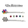 Barrette, hairslide setting for 4 mm Chatons Swarovski Crystals