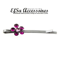 Barrette, hairslide setting for 4 mm Chatons Swarovski...