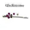 Barrette, hairslide setting for 4 mm Chatons Swarovski Crystals