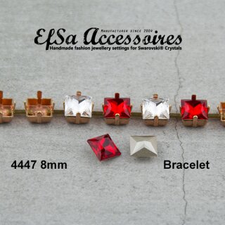 1 meter Bracelet setting for 8 mm Chessboard Swarovski Crystals