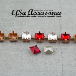 1 meter Bracelet setting for 8 mm Chessboard Swarovski Crystals