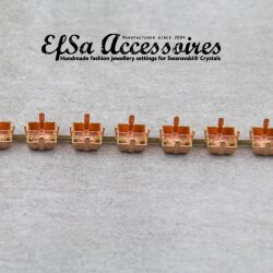 1 meter Bracelet setting for 8 mm Chessboard Swarovski Crystals
