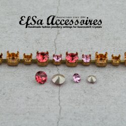 1 Meter Armband Fassung für 4 und 6 mm Chatons Swarovski Steine