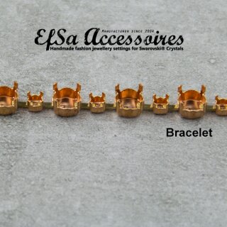 1 Meter Armband Fassung fr 4 und 8 mm Chatons Swarovski Kristalle