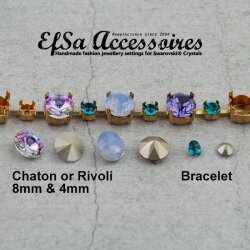 1 Meter Bracelet empty cupchain for 4 and 8 mm Chatons...