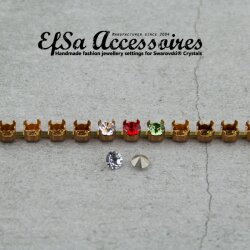 1 meter Bracelet empty cupchain for 4 mm Chatons...