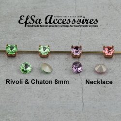1 m empty cupchain necklace for 8 mm Chatons Crystals