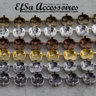 1 m Ketten Fassung fr 12 mm Cushion Square Swarovski Kristalle