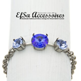 Bracelet setting for 8 and 12 mm Chatons and Rivoli Swarovski Crystals