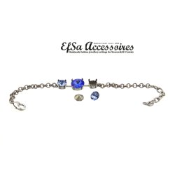 Bracelet setting for 8 and 12 mm Chatons and Rivoli Swarovski Crystals