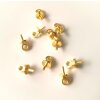 10 pcs. Bail connectors, pearl findings Gold Brass