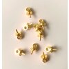 10 pcs. Bail connectors, pearl findings Gold Brass