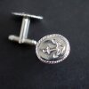 1 pair Nautical Anchor Cufflinks Rhodium