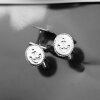 1 pair Nautical Anchor Cufflinks Rhodium