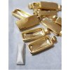 1 Fassung für Swarovski 4547 Baguette 24x8 mm, Gold