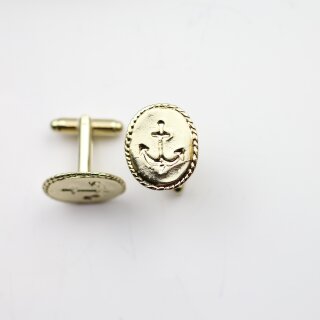 1 Nautical Anchor Cufflinks, light gold