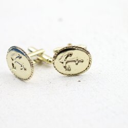 1 Nautical Anchor Cufflinks, light gold