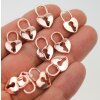 10 Heart lock Charms Pendant Rose Gold