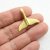 10 Whale Tail Charms Pendant, Matte Gold