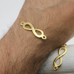 5 Infinity Armbandverbinder Konnektor Gold