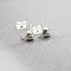 5 Pairs Earring Post 7 x 8 mm