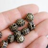 10 Thorne Flower Beads, Antique Bronze