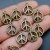 10 Peace Charms Pendant, Antique Bronze