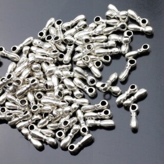 50 Anhnger Charm Tropfen Altsilber