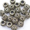 10 Heart Beads, Antique Bronze