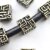 10 Labyrinth Cube Beads, Antique Bronze