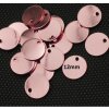 10 Brass Logo Tags 12 mm for engraving, Rose Gold