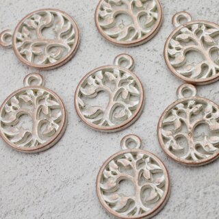 10 Tree of Life Charms Pendant, Rose Perlmutt