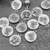 10 Zamak Charms Pendant, Antique Silver