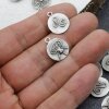 10 Zamak Charms Pendant, Antique Silver