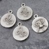 10 Zamak Charms Pendant, Antique Silver