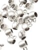 20 Silver Bail beads, Bail Charms, Slider Spacer Beads