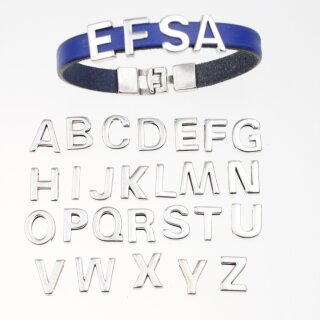 Schiebeperlen Buchstaben, Anhnger Buchstaben, Altsilber