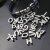 Alphabet Slide Beads, Initial Charms, Alphabet Beads, Letter Beads, Antique Silver