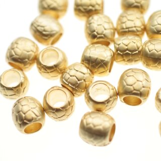5 Metall Perlen mattgold
