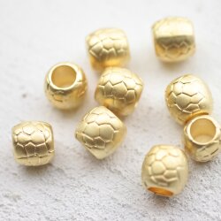 5 metal beads mattgold