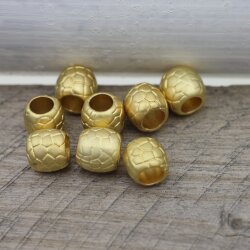 5 Metall Perlen mattgold