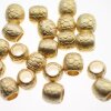 5 metal beads mattgold