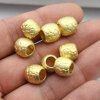 5 metal beads mattgold