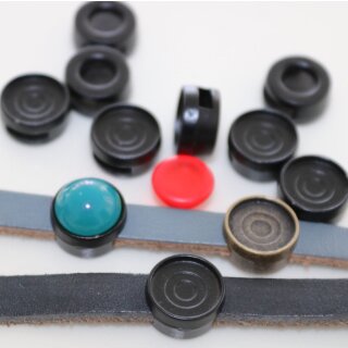 B-Stock 10 pcs. 12 mm Cabochons Sliderbeads for 8x2 mm...